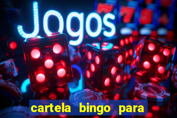 cartela bingo para cha de cozinha imprimir gratis